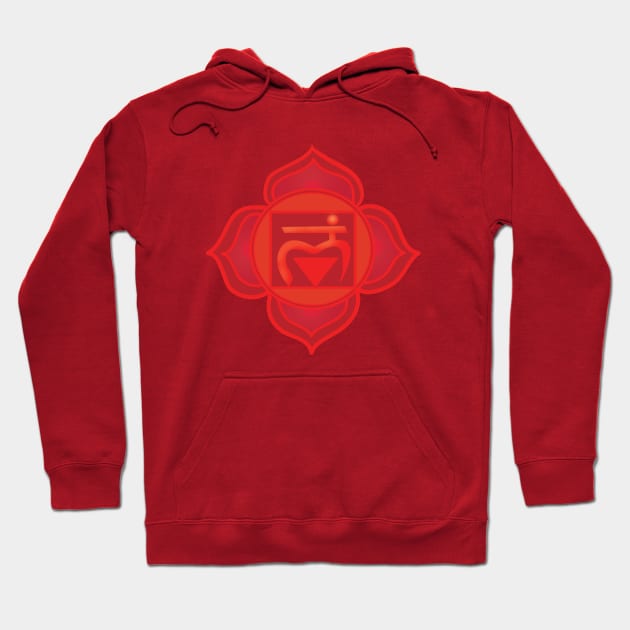 Muladhara Red Chakra Hoodie by Manitarka